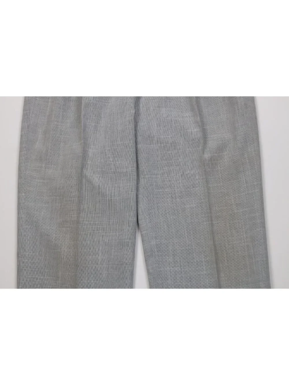 Vintage 80s 90s Mens 44R 2 Piece Double Breasted Suit Chambray Wide Leg 37x32